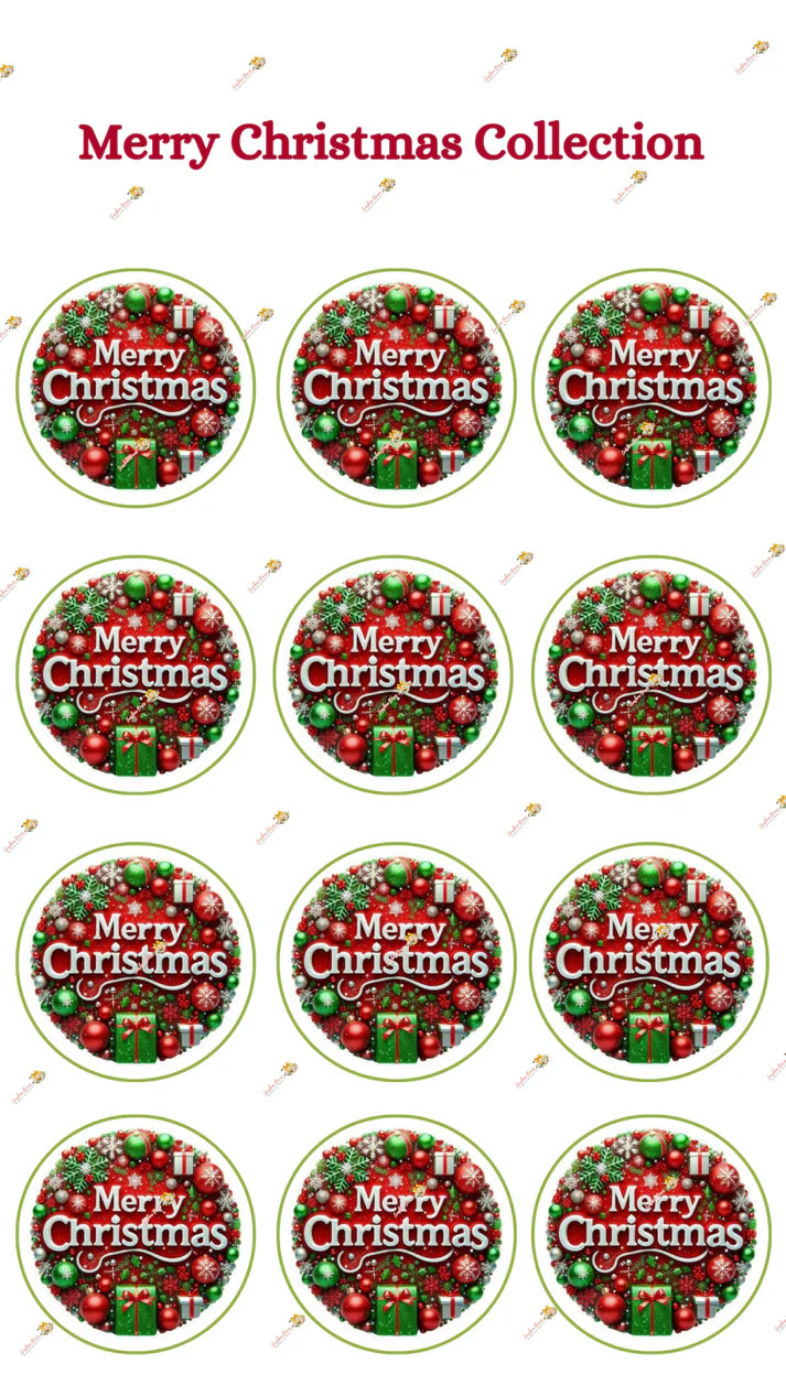 Festive Wreath Edible Images (Manassas Local Pickup)