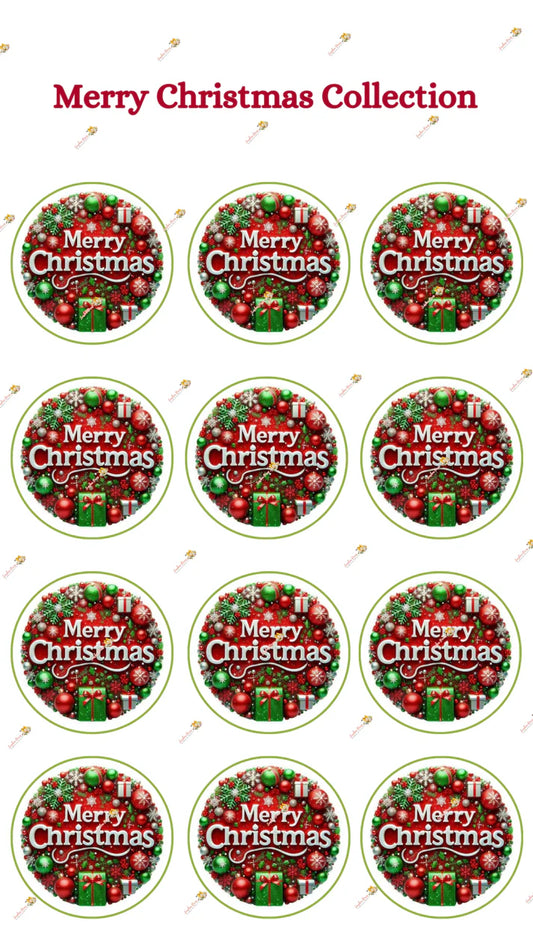 Festive Wreath Edible Images (Manassas Local Pickup)