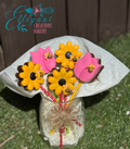 Flower brownie Pops