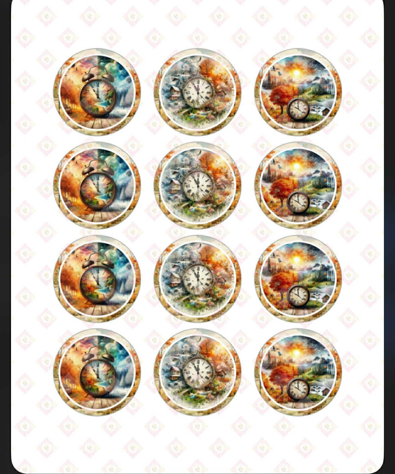 Daylight Savings Edible Images - 2" Round Sugar Discs