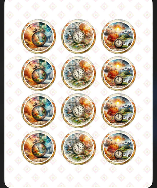 Daylight Savings Edible Images - 2" Round Sugar Discs